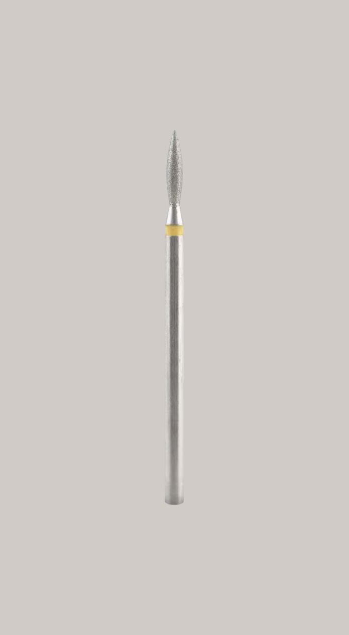 0.21 mm Sarı Elmas Freze Ucu | Yüksek Sertlik – Kütikül ve Yan Duvar Temizliği