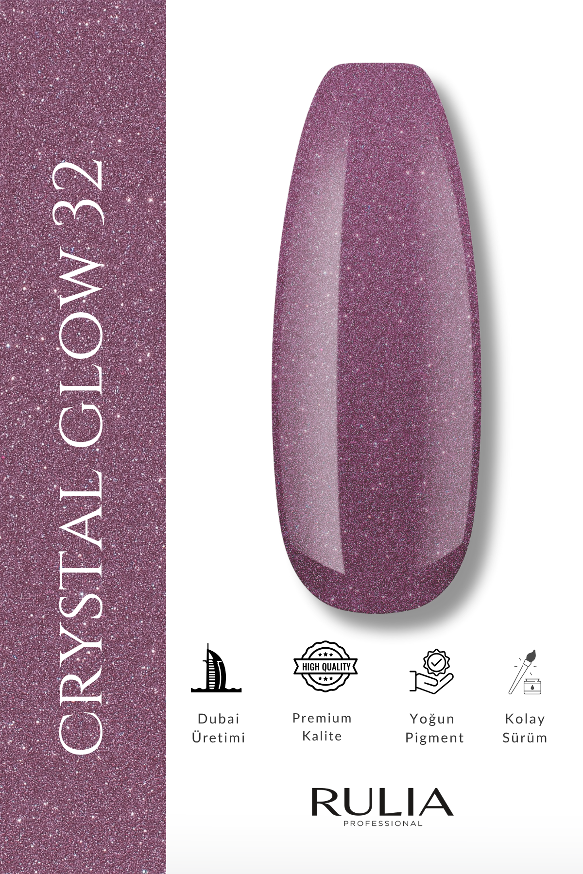 Rulia Kalıcı Oje Crystal Glow 032 15 ml