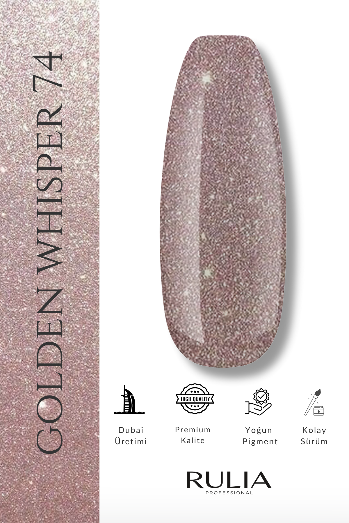 Rulia Kalıcı Oje Golden Whisper 074 15 ml
