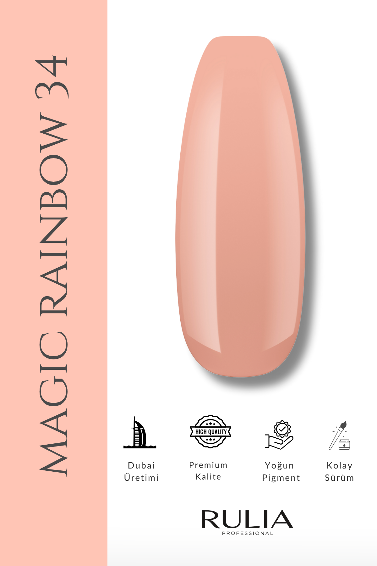 Rulia Kalıcı Oje Magic Rainbow 034 15 ml