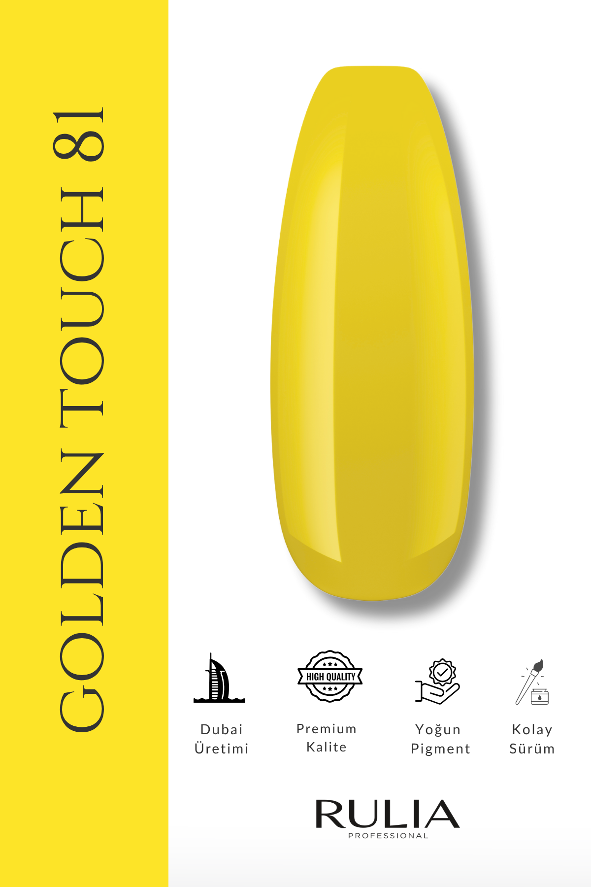Rulia Kalıcı Oje Golden Touch 081 15 ml