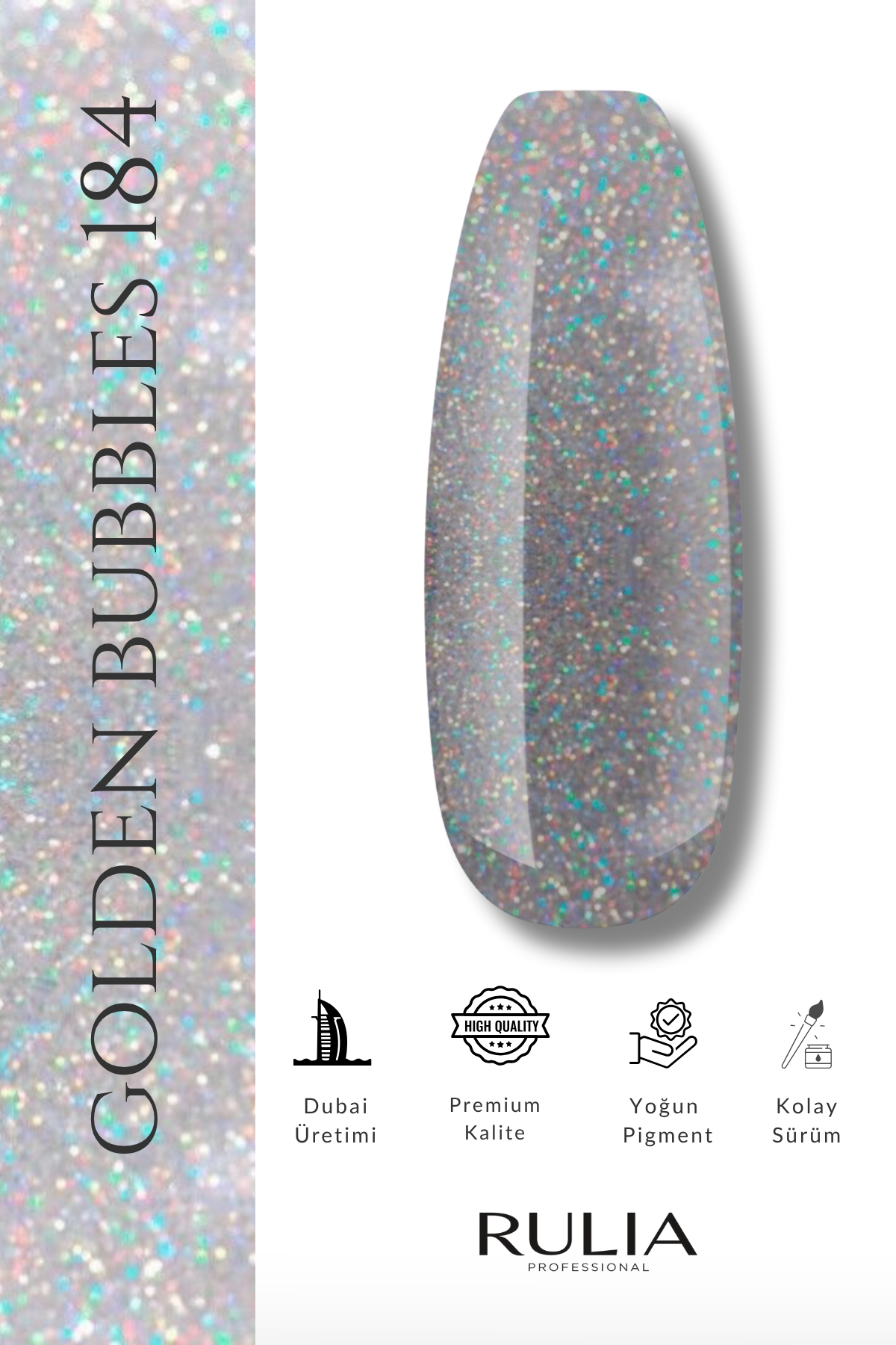 Rulia Poly Gel Golden Bubbles 184 30 ml