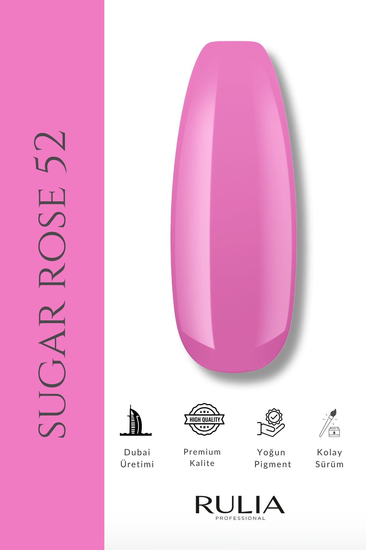 Rulia Kalıcı Oje Sugar Rose 052 15 ml