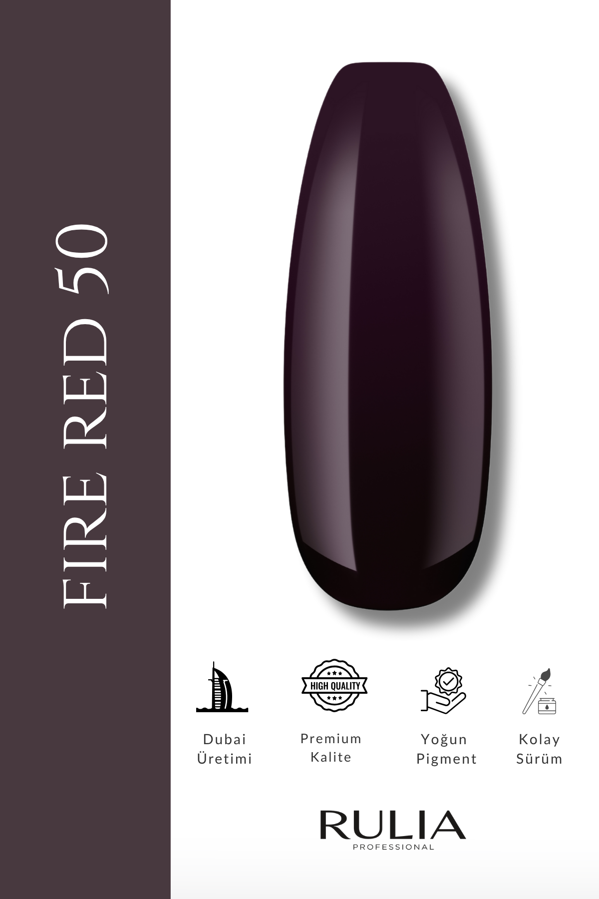 Rulia Kalıcı Oje Fire Red 050 15 ml