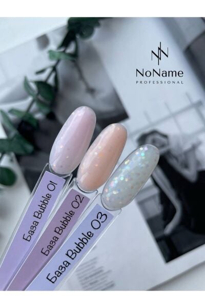 NONAME Professional Bubble Base Coat -No 1 Yoğun Büyük Simli Kendinden Parlak Baz Kat - 15 ml