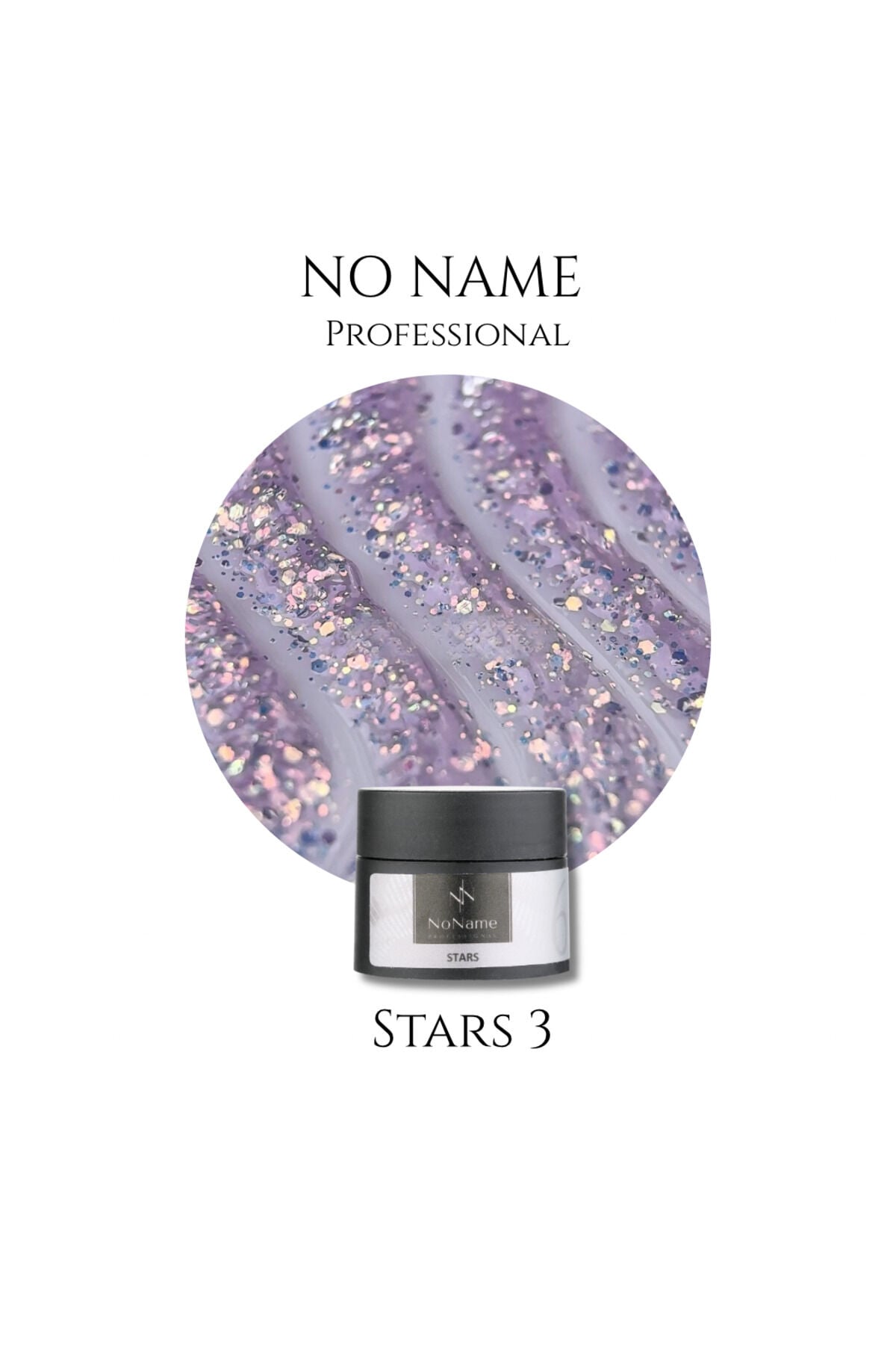 NoName Professional Stars No: 3 Builder Jel 15 ml Opal Efektli, Yoğun Işıltılı UV/Led Builder Jel