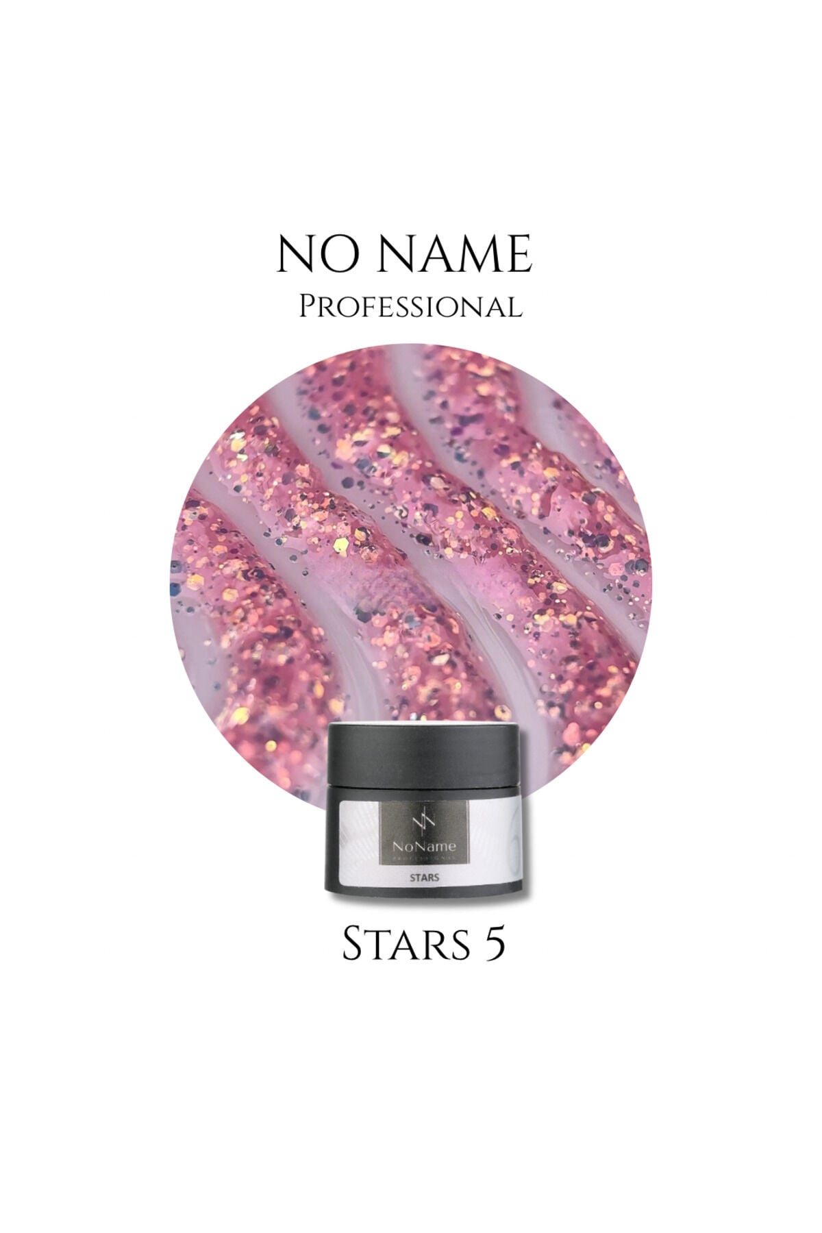 NoName Professional Stars No:5 Builder Jel Yoğun Simli, Ultra Parlak UV/LED Builder Jel 15 ml