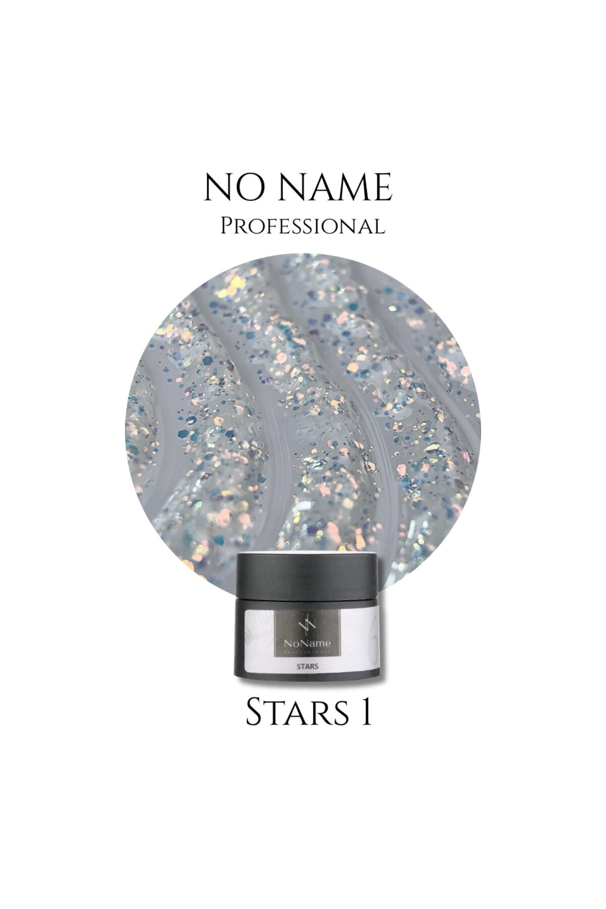 NoName Professional Stars 1 Builder Jel Yoğun Simli, Ultra Parlak UV/LED Builder Jel - 15 ml