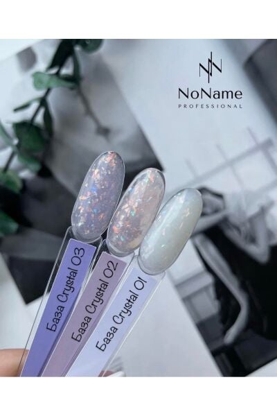 NO NAME Professional Crystal Base Coat No1 -Kristal Efektli, Sedefli, Yoğun Işıltılı Baz Kat 15 ml