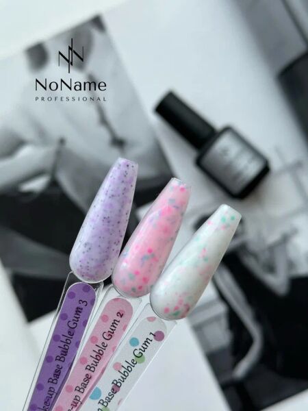 No Name Make Up Base Bubble Gum 2 | Pembe Konfeti Base Coat 15 ml