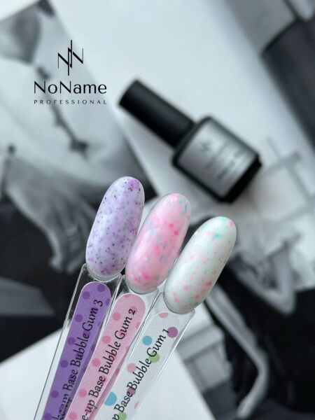 No Name Make Up Base Bubble Gum 2 | Pembe Konfeti Base Coat 15 ml