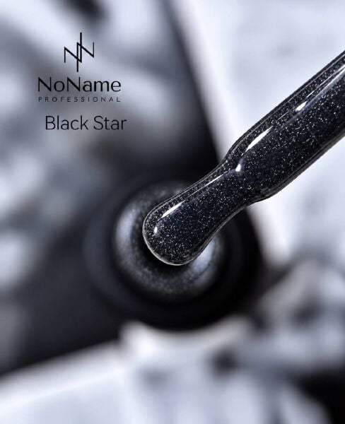No Name Color Gel Black Star | Simli Siyah Oje Işıltılı Kalıcı Oje 8 ml