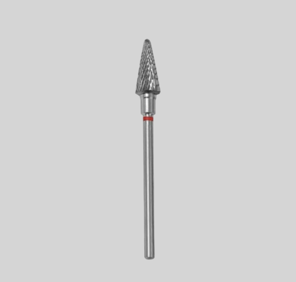 2.35 mm Kırmızı Çam Tipi Elmas Freze Ucu | İnce Sertlik – Yan Duvar ve Kütikül Temizliği
