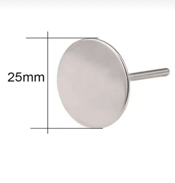 25 mm Paslanmaz Çelik Podo Disk Başlık | Ayak Törpüleme Pedi Ucu 2.35 mm Şaft