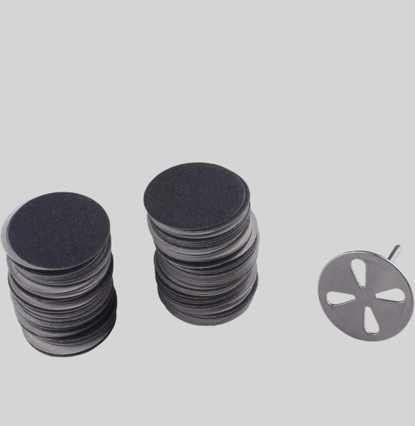 Tek Kullanımlık 100 Adet (150 Grit) Podo Disk Yedek Uçlar | Zımpara Pedi – 25 mm