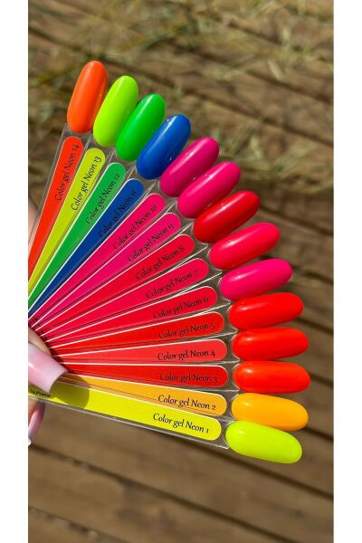 No Name Color Gel Neon 14 | Neon Turuncu Jel Oje Kalıcı Oje 8 ml | Yüksek Pigment