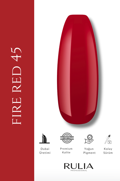 Rulia Kalıcı Oje Fire Red 045 15 ml