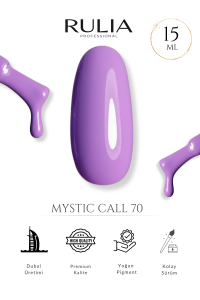 Rulia Mystic Call 70 Canlı Koyu Mor Kalıcı Oje 15 ml