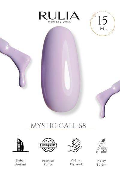 Rulia Mystic Call 68 Opak Soft Lila Kalıcı Oje 15 ml