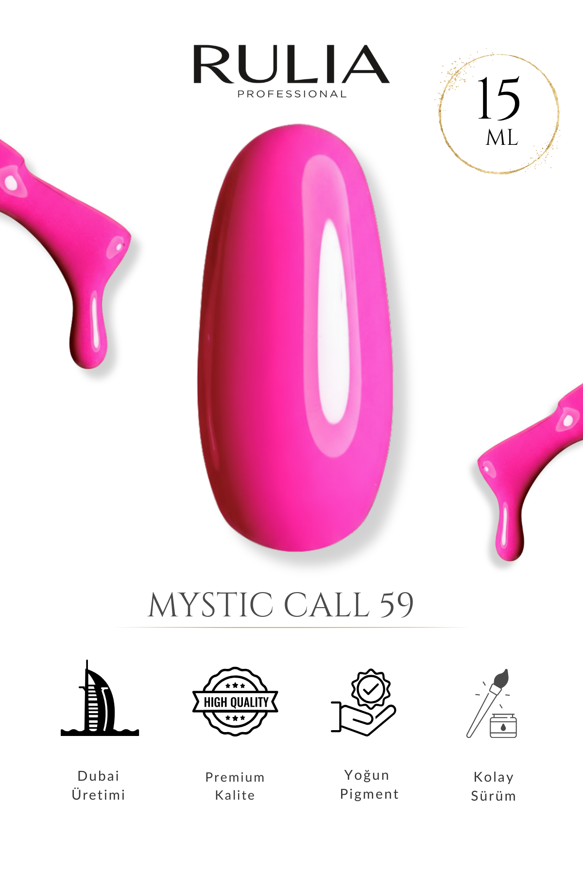 Rulia Kalıcı Oje Mystic Call 59 15 ml