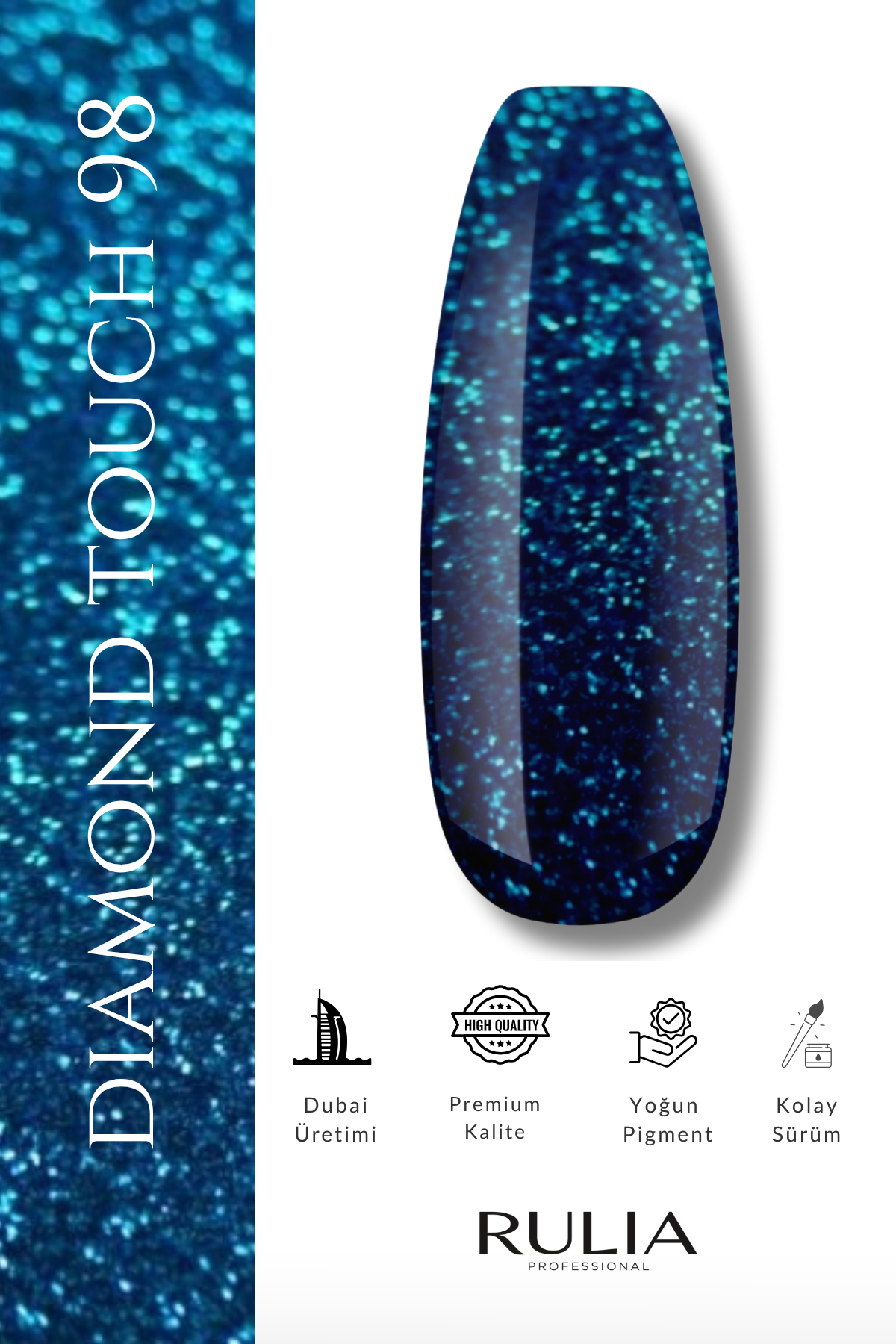 Rulia Kalıcı Oje Diamond Touch 098 15 ml