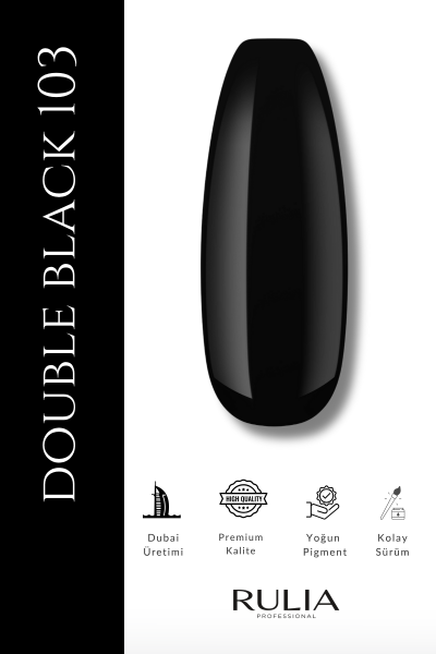 Rulia Kalıcı Oje Double Black 103 15 ml