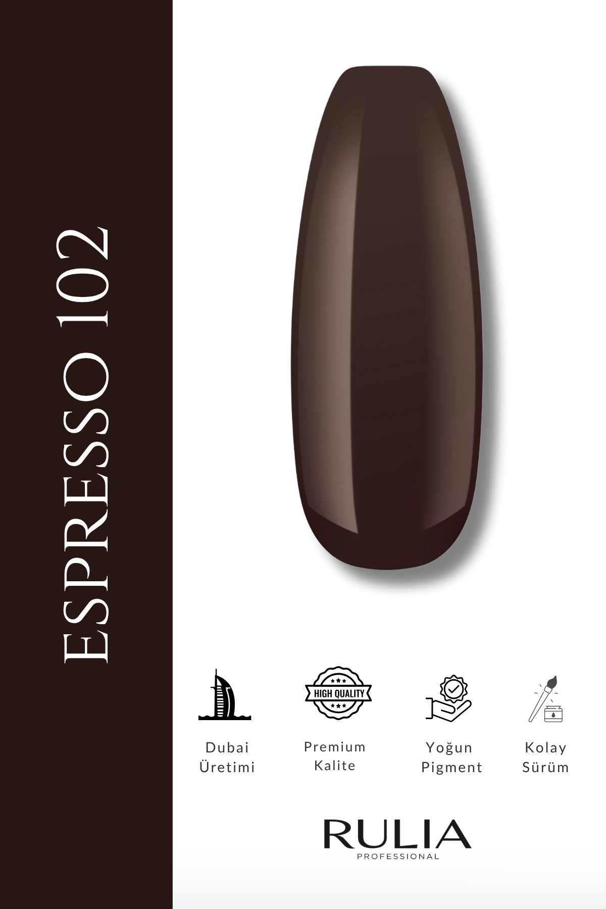 Rulia Kalıcı Oje Espresso 102 15 ml