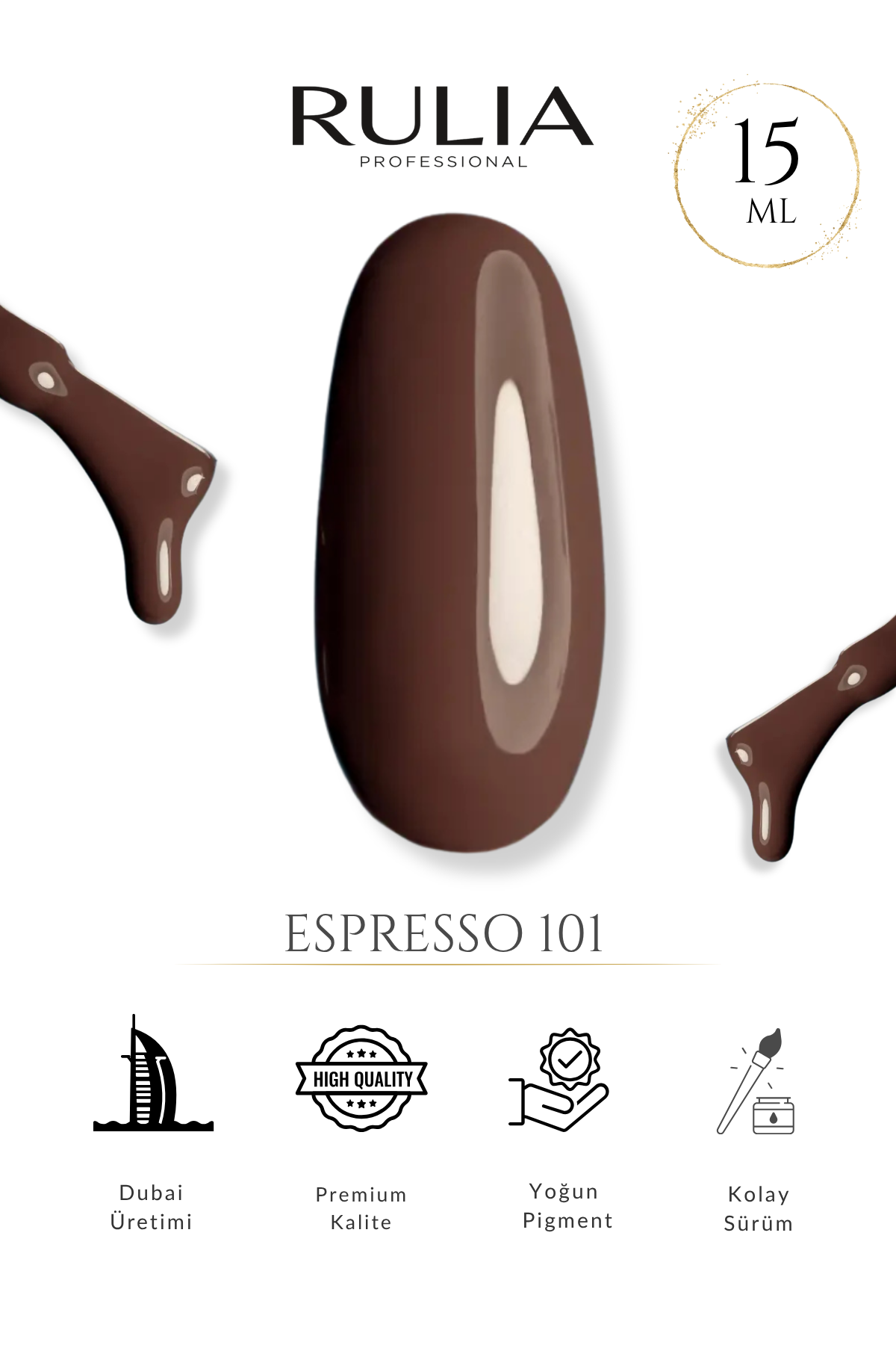 Rulia Kalıcı Oje Espresso 101 15 ml