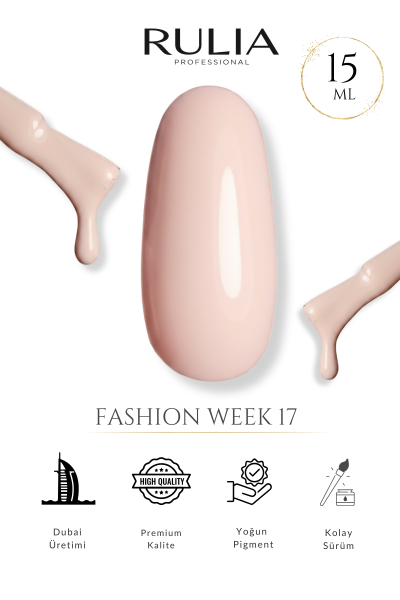 RULIA Fashion Week 17 Pembe Nude Kalıcı Oje 15 ml