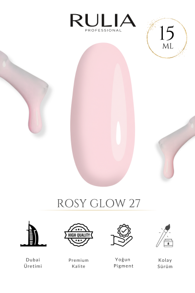 RULIA Rose Glow 27 Bebek Pembe Kalıcı Oje 15 ml