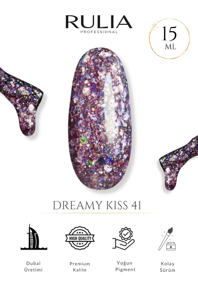 RULIA Dreamy Kiss 041 Holografik Simli Oje 15 ml