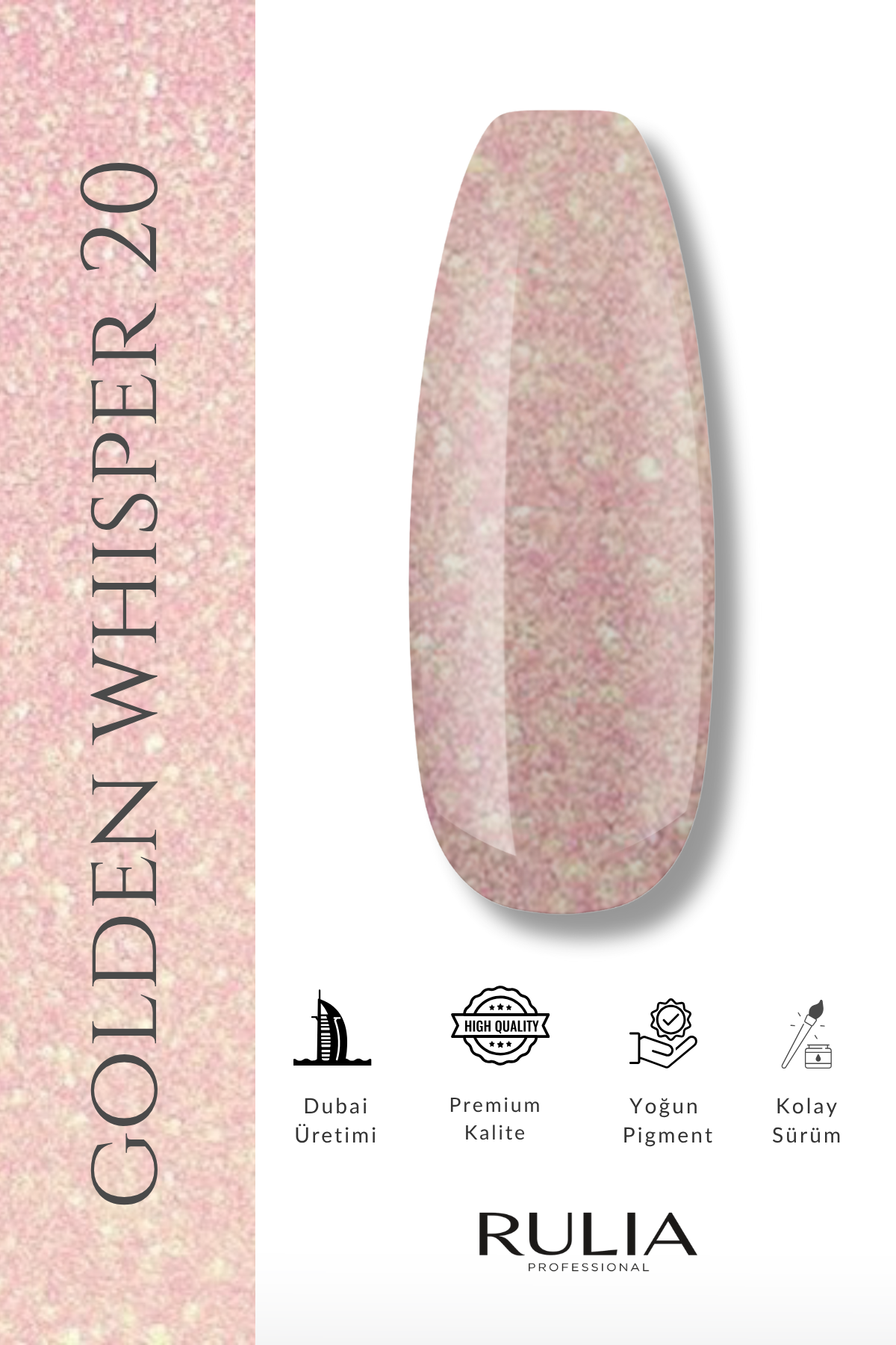Rulia Kalıcı Oje Golden Whisper 020 15 ml