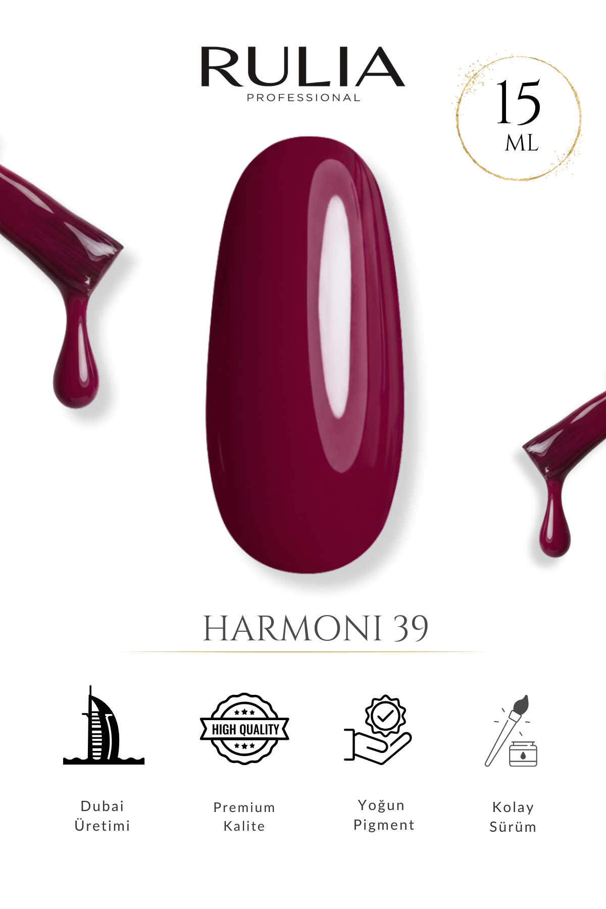 Rulia Kalıcı Oje Color Harmoni 39 15 ml