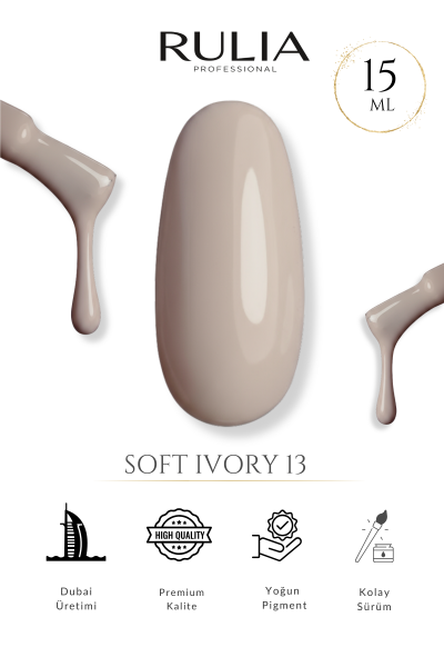 RULIA Soft Ivory 13 Nude Kalıcı Oje 15 ml