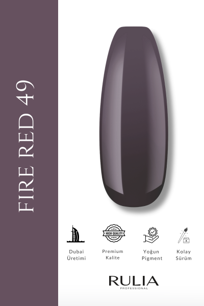 Rulia Kalıcı Oje Fire Red 049 15 ml