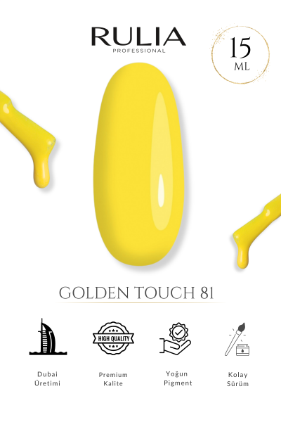Rulia Golden Touch 81 Neon Sarı Kalıcı Oje 15 ml