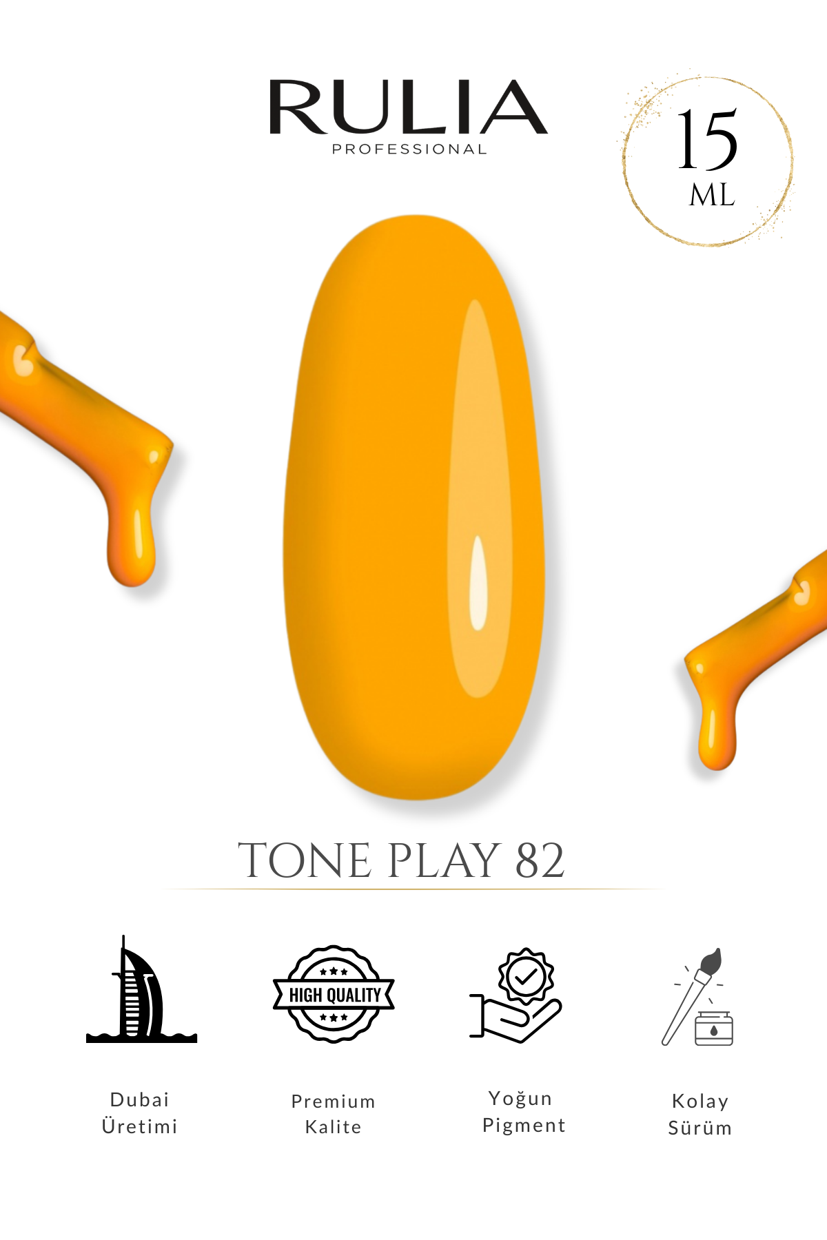 Rulia Kalıcı Oje Tone Play 82 15 ml