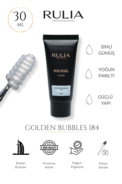 Rulia Poly Gel Golden Bubbles 184 30 ml