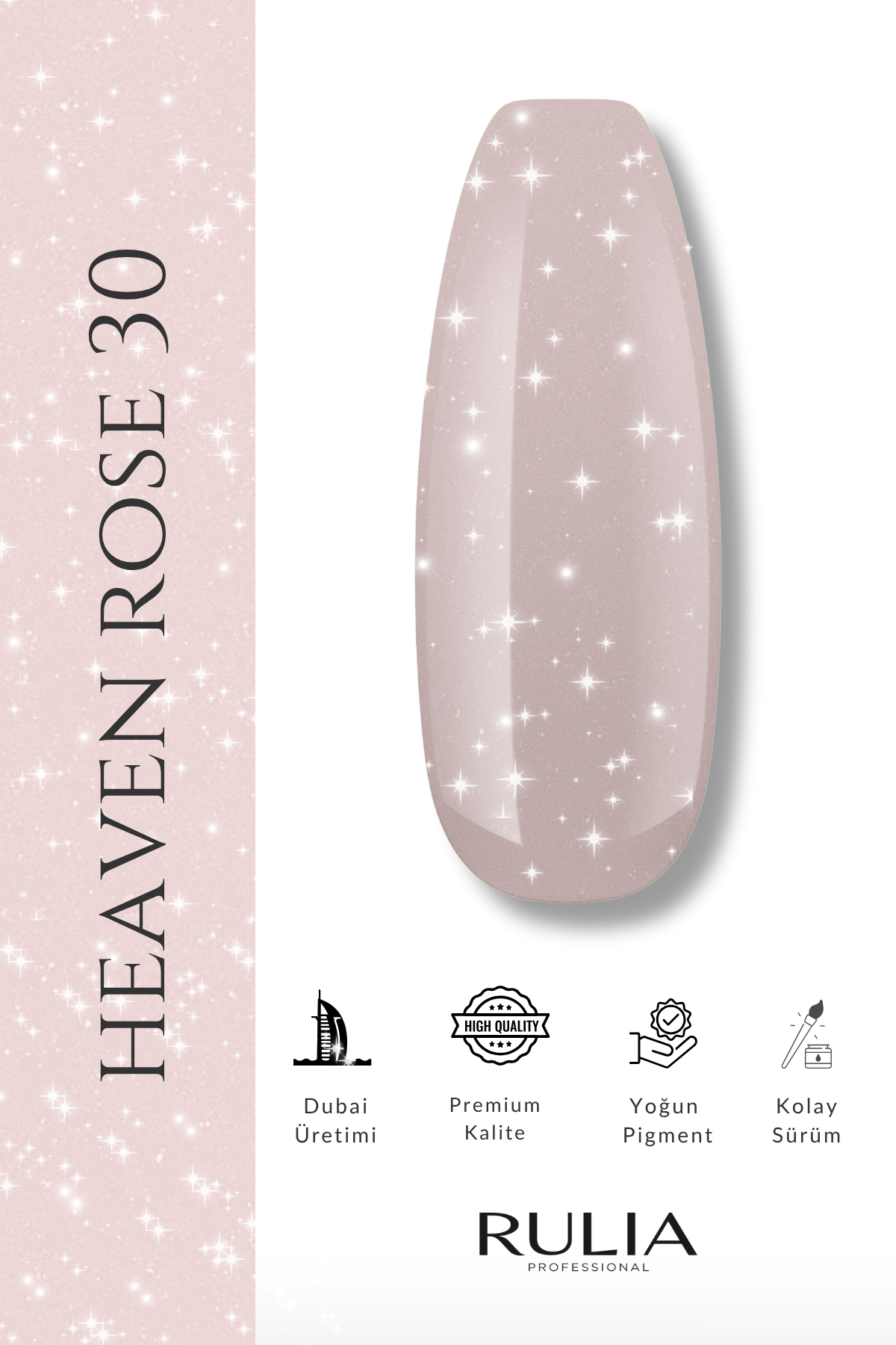 Rulia Kalıcı Oje Heaven Rose 030 15 ml