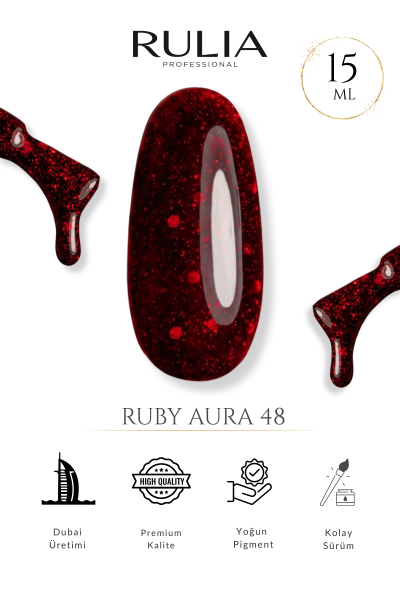 Rulia Kalıcı Oje Ruby Aura 48 15 ml