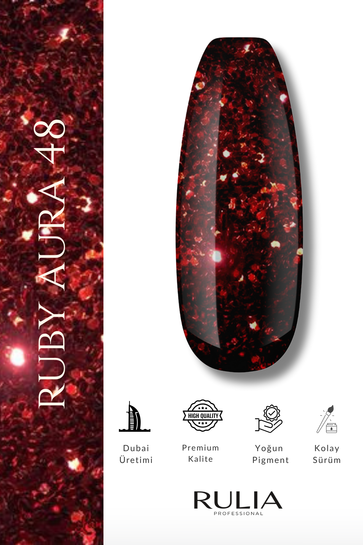 Rulia Kalıcı Oje Ruby Aura 048 15 ml