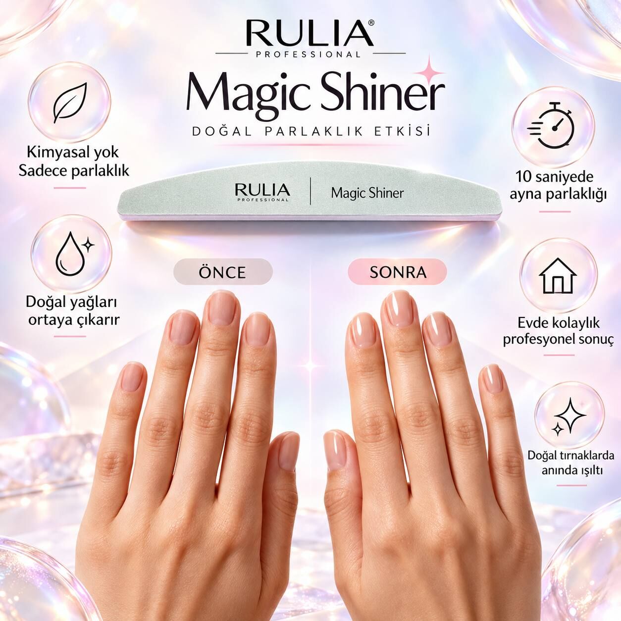 Rulia Magic Shiner Tırnak Parlatıcı Törpü