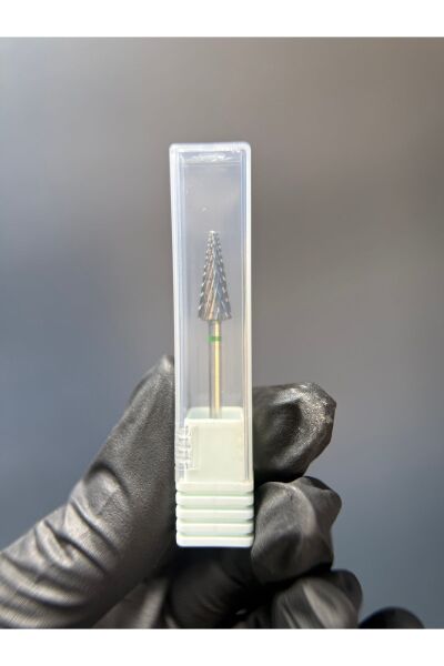 RULIA 2 Fonksiyonlu Protez Tırnak Çıkartma Freze Ucu Sert (Yeşil Bantlı) | Karbit Materyal