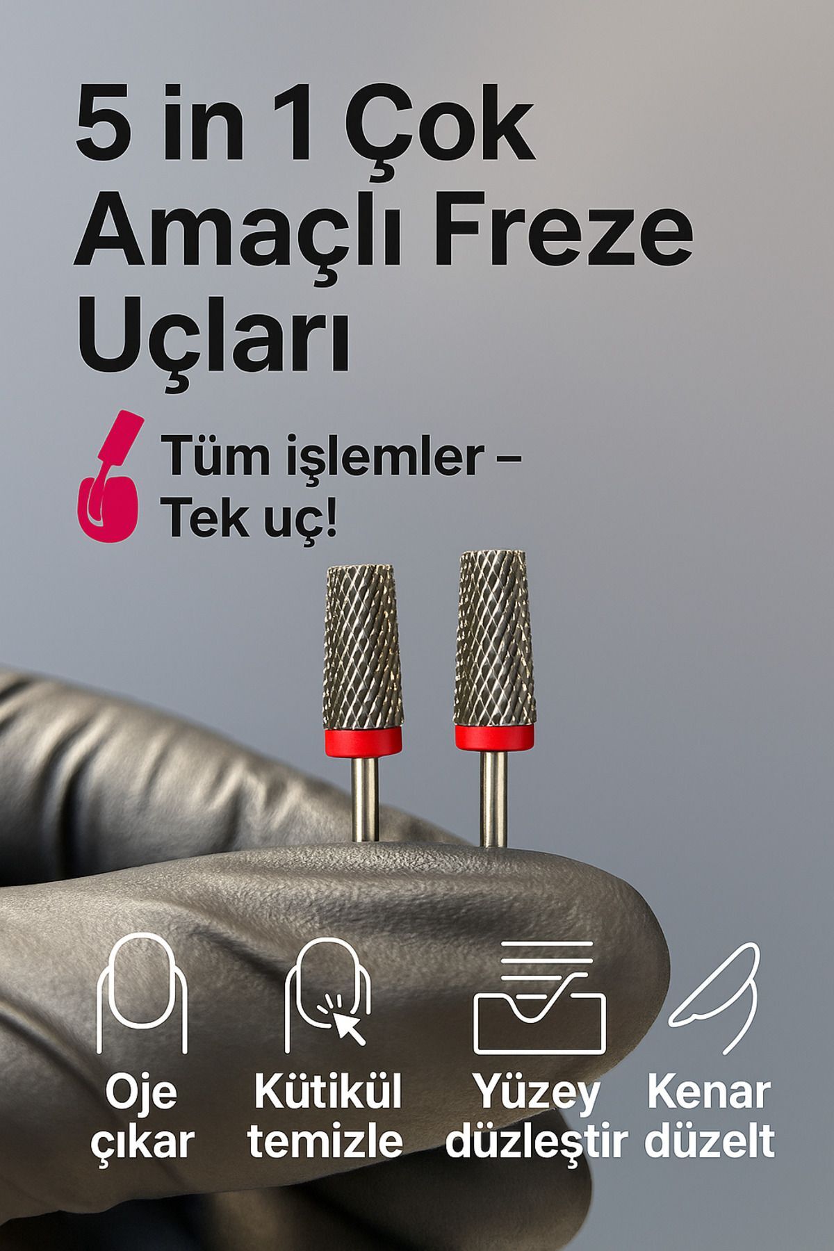 RULIA 5-in-1 Çok Amaçlı Freze Ucu (2li Set)