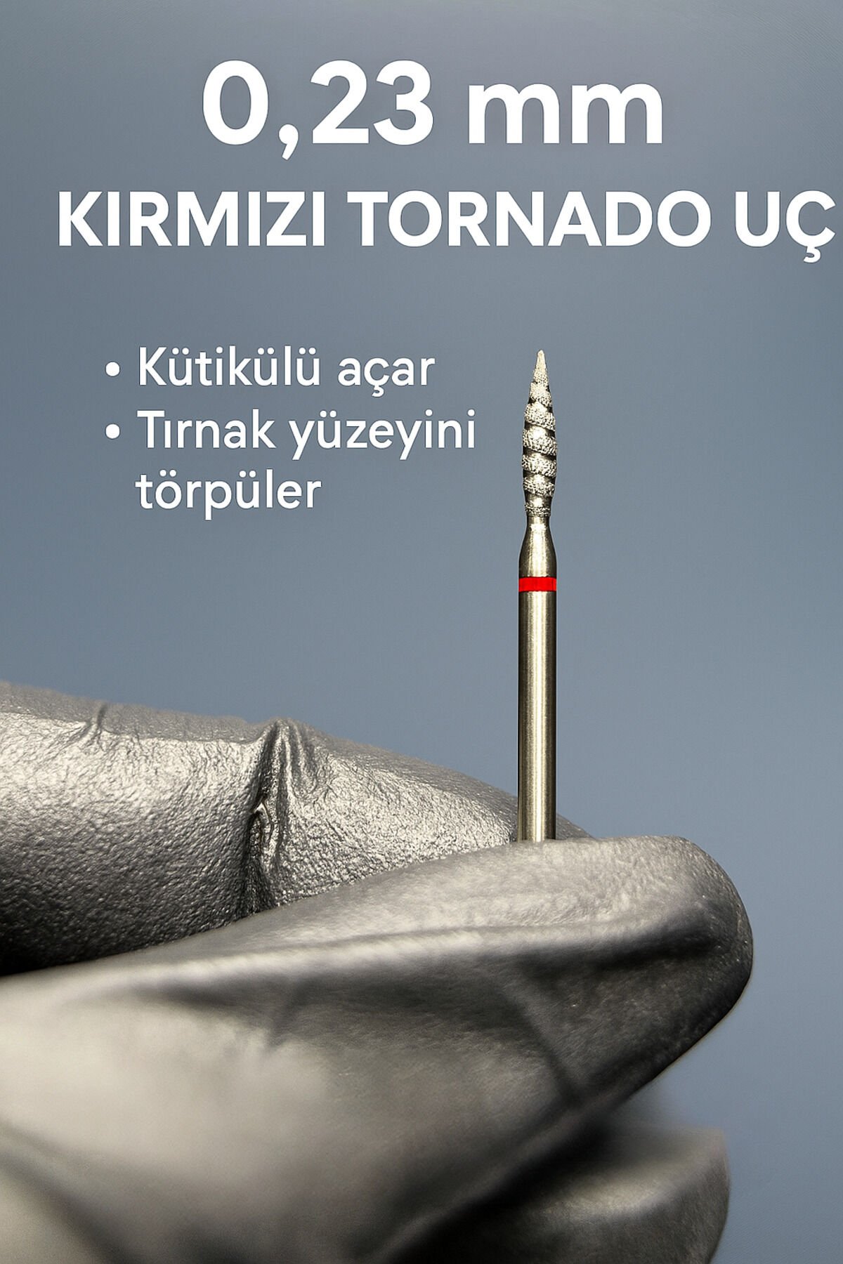 RULIA 0.23 mm Kırmızı Tornado Freze Ucu