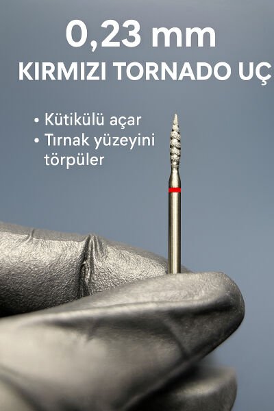 RULIA 0.23 mm Kırmızı Tornado Freze Ucu