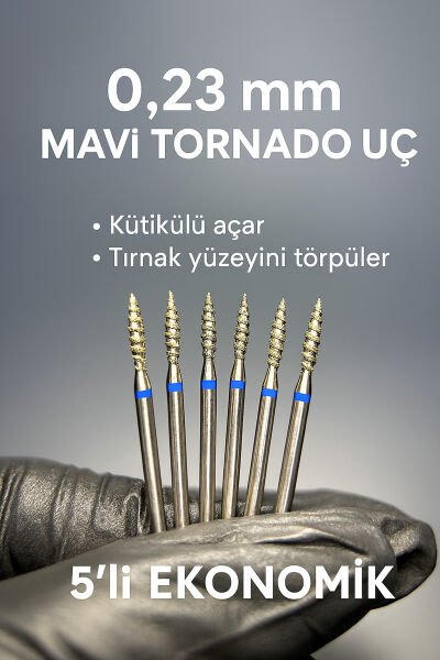 RULIA 0.23 mm Mavi Tornado Uç 5li Ekonomik Set