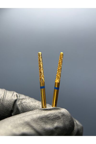 RULIA 2li Ekonomik 2,3 mm Gold Karbit Freze Uç Profesyonel Manikür & Pedikür İçin