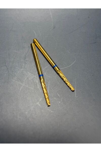 RULIA 2li Ekonomik 2,3 mm Gold Karbit Freze Uç Profesyonel Manikür & Pedikür İçin