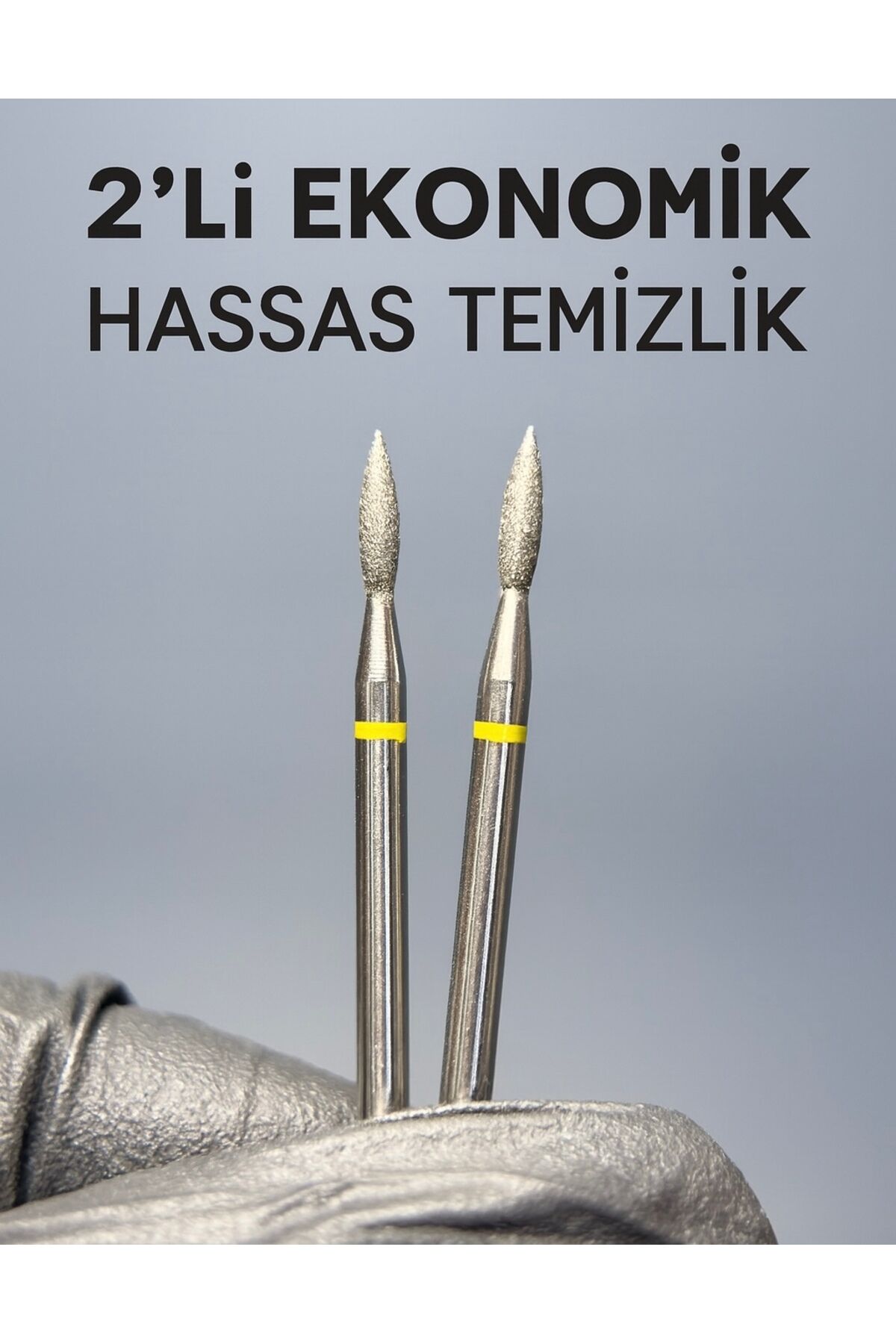 RULIA 2li Elmas Freze Ucu Hassas Temizlik için Ekonomik Set